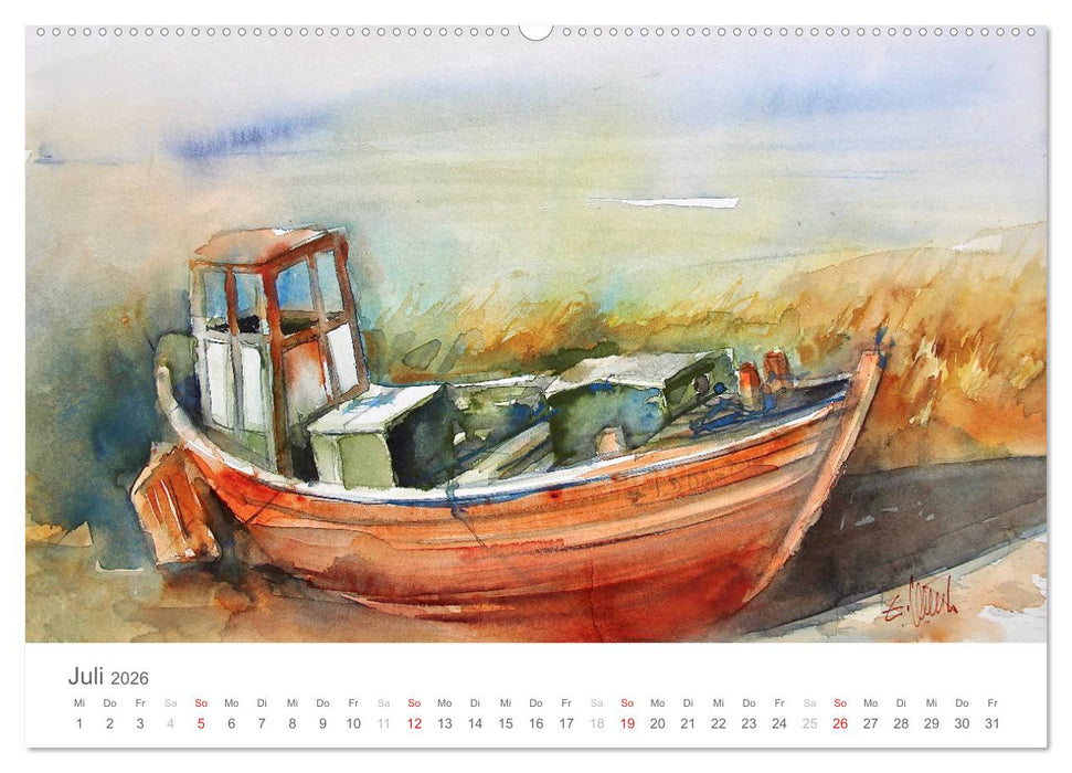 Faszination Aquarell - Eckard Funck (CALVENDO Premium Wandkalender 2026)