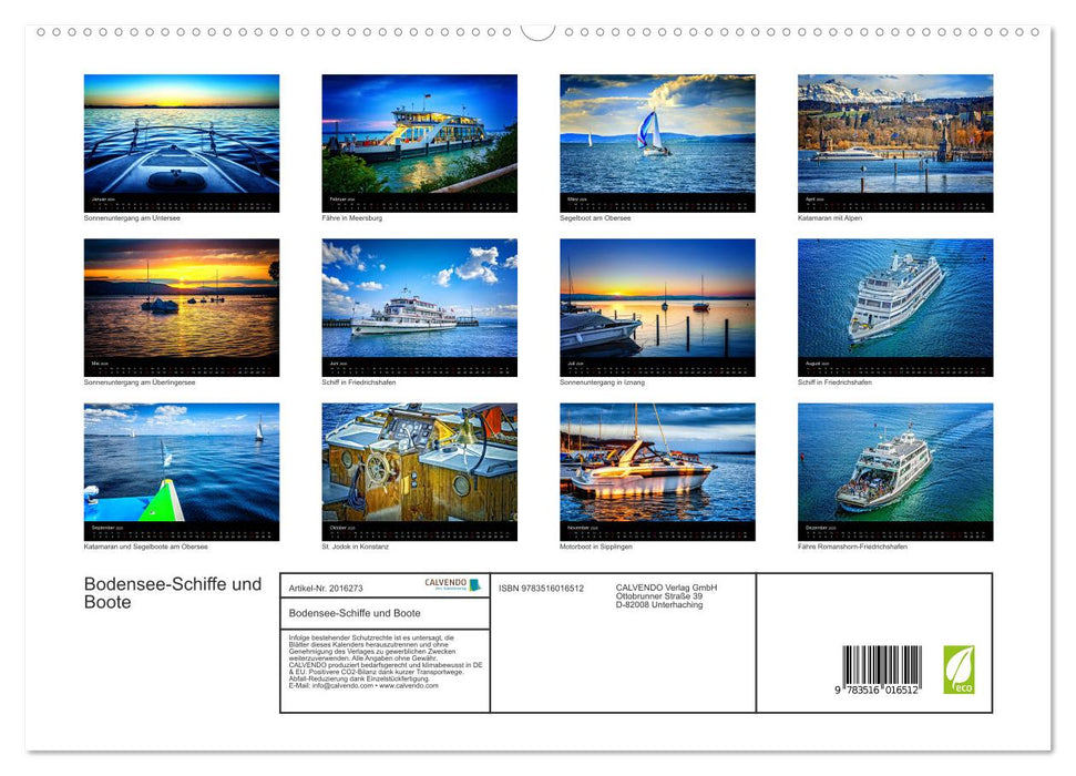 Bodensee-Schiffe und Boote (CALVENDO Premium Wandkalender 2026)