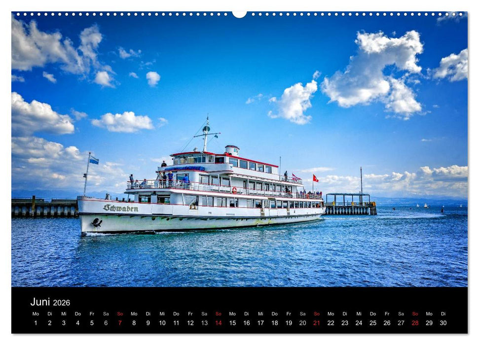 Bodensee-Schiffe und Boote (CALVENDO Premium Wandkalender 2026)
