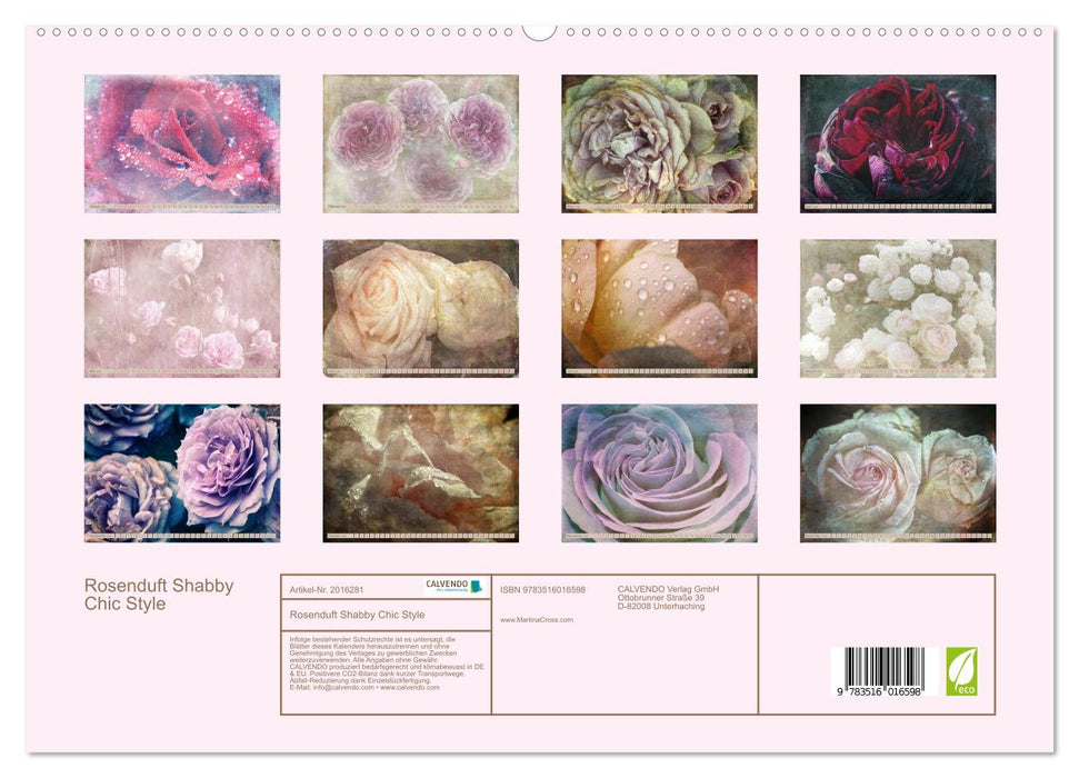 Rosenduft Shabby Chic Style (CALVENDO Premium Wandkalender 2026)
