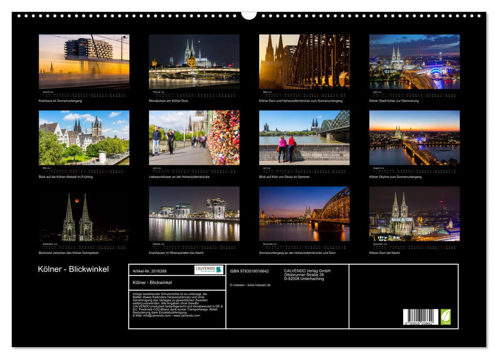 Kölner - Blickwinkel (CALVENDO Wandkalender 2026)