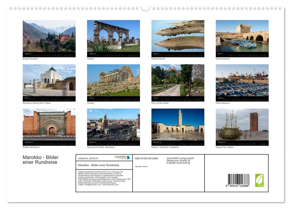 Marokko - Bilder einer Rundreise (CALVENDO Premium Wandkalender 2026)