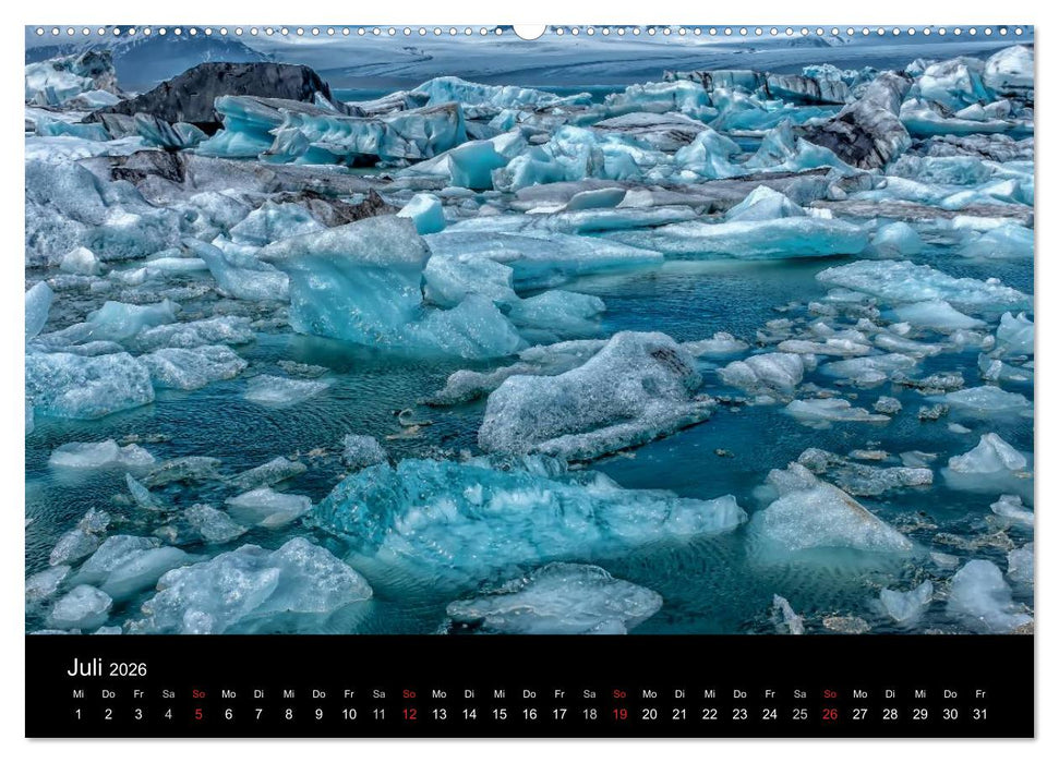Island – Wunder aus Wasser (CALVENDO Premium Wandkalender 2026)