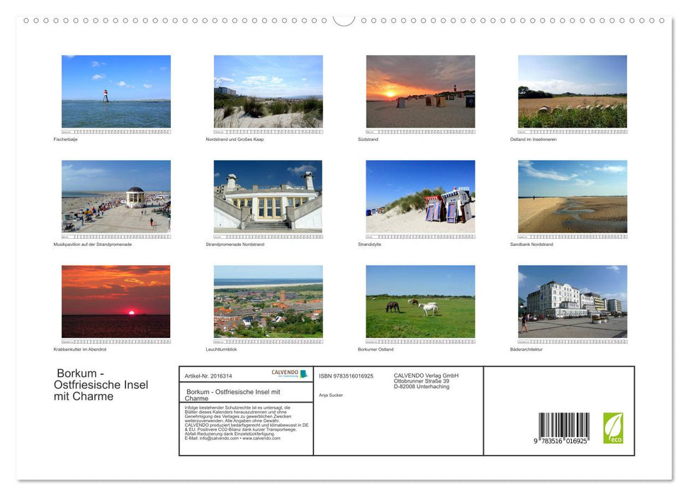 Borkum - Ostfriesische Insel mit Charme (CALVENDO Premium Wandkalender 2026)