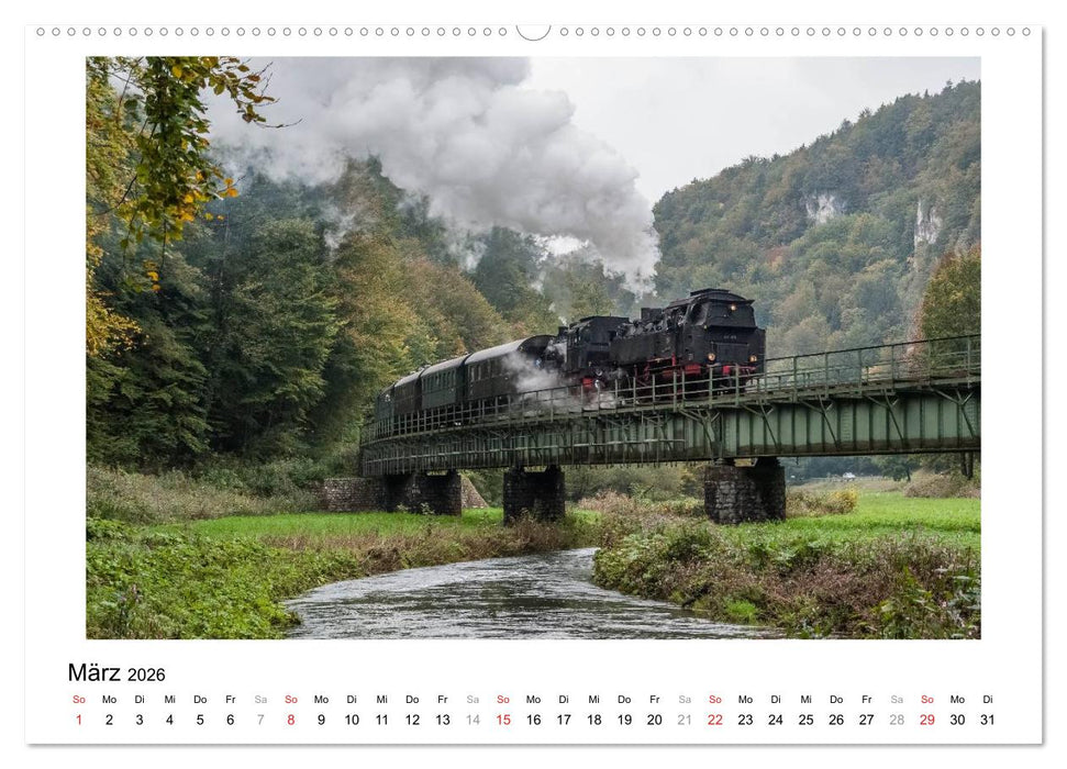 Mit der Eisenbahn in die Fränkische Schweiz (CALVENDO Premium Wandkalender 2026)
