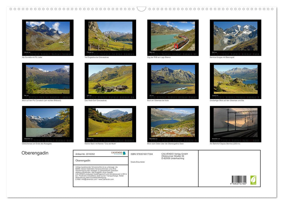 Oberengadin (CALVENDO Wandkalender 2026)
