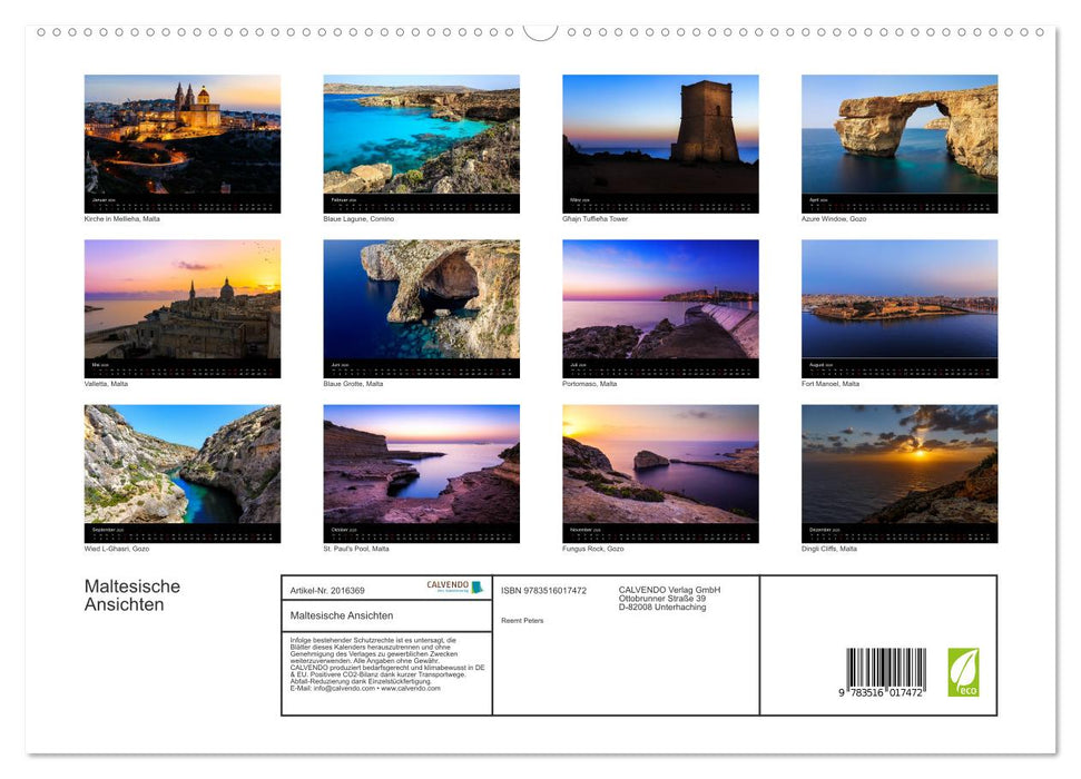 Maltesische Ansichten (CALVENDO Premium Wandkalender 2026)