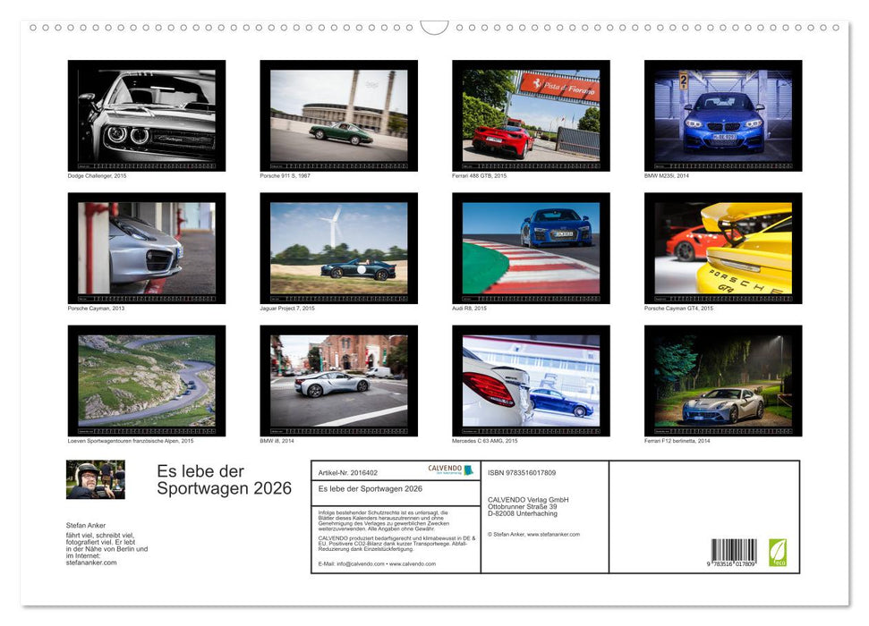 Es lebe der Sportwagen 2026 (CALVENDO Wandkalender 2026)