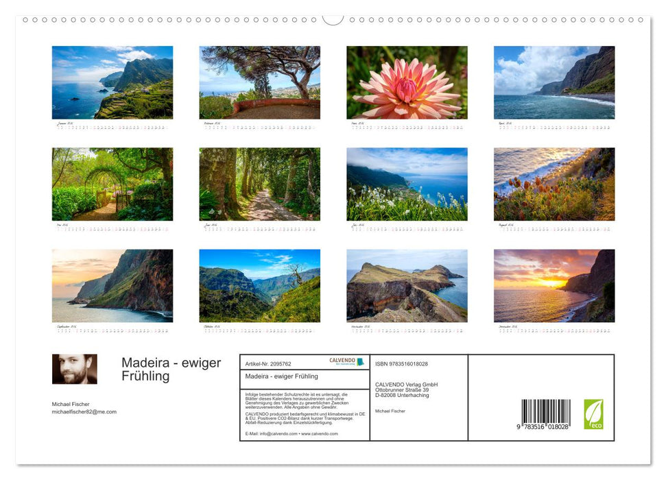 Madeira - ewiger Frühling (CALVENDO Premium Wandkalender 2026)
