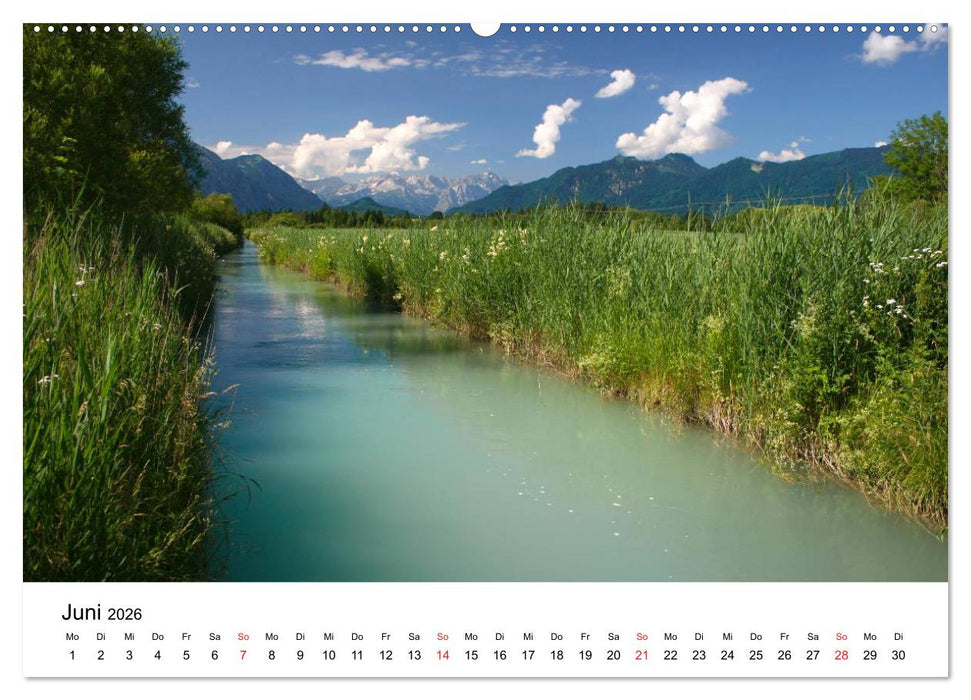 Berge und Seen rund um die Zugspitze (CALVENDO Premium Wandkalender 2026)