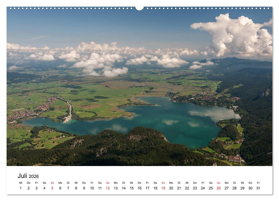 Berge und Seen rund um die Zugspitze (CALVENDO Premium Wandkalender 2026)