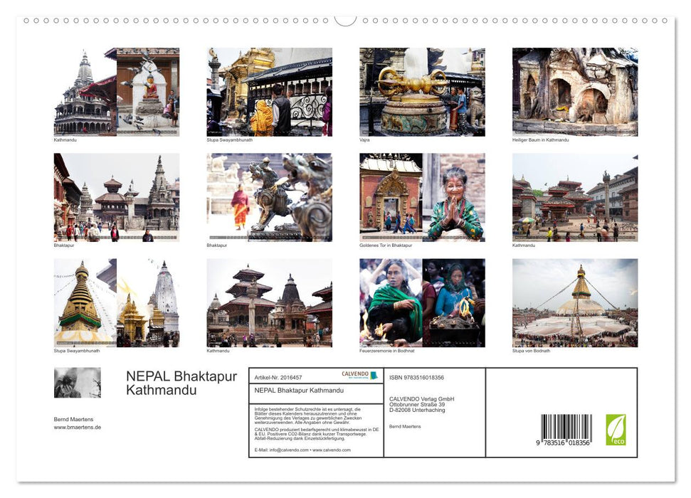 NEPAL Bhaktapur Kathmandu (CALVENDO Premium Wandkalender 2026)