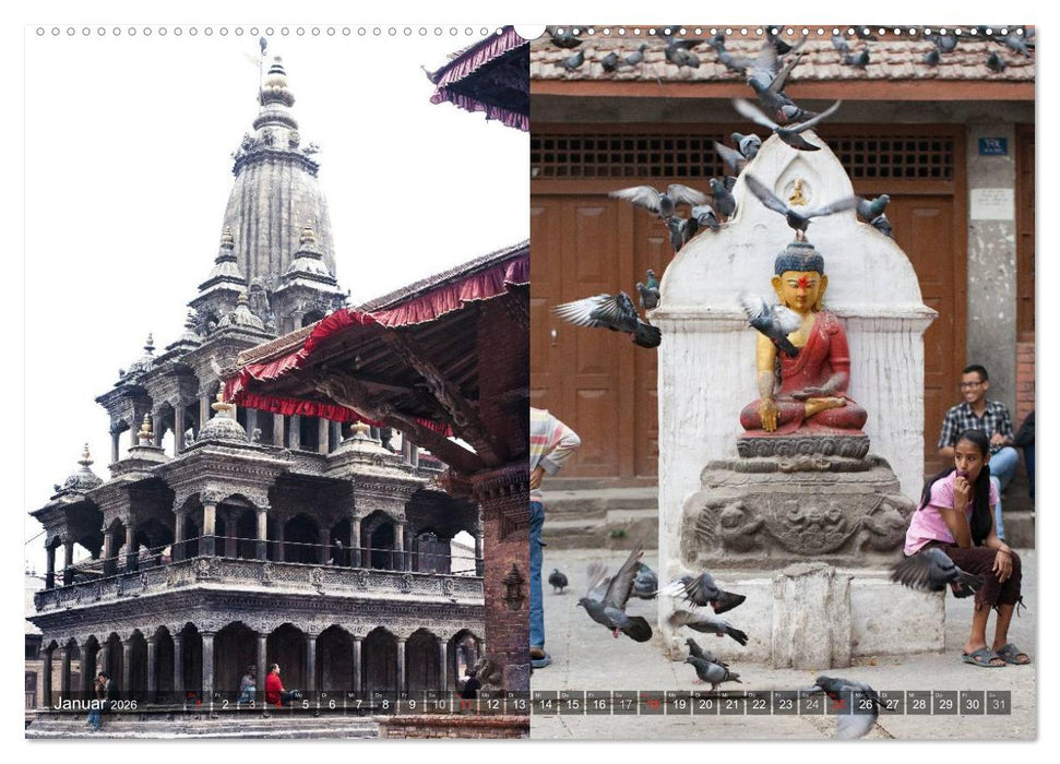 NEPAL Bhaktapur Kathmandu (CALVENDO Premium Wandkalender 2026)
