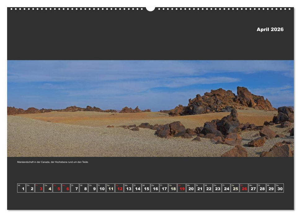 Teneriffa im Panorama (CALVENDO Premium Wandkalender 2026)
