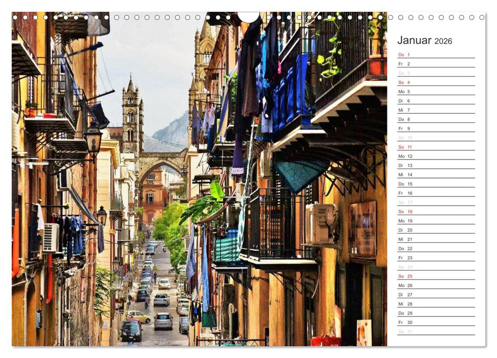 Sizilien - Insel zwischen zwei Kontinenten (CALVENDO Wandkalender 2026)