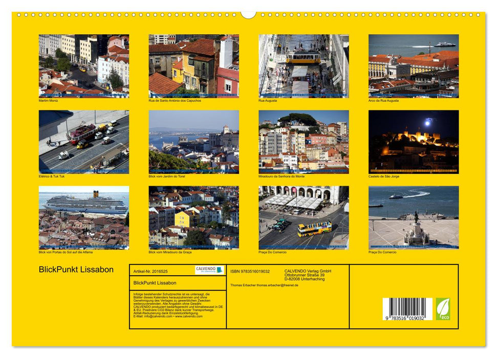BlickPunkt Lissabon (CALVENDO Premium Wandkalender 2026)