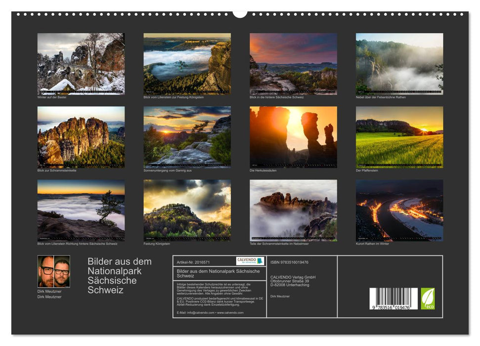 Bilder aus dem Nationalpark Sächsische Schweiz (CALVENDO Premium Wandkalender 2026)