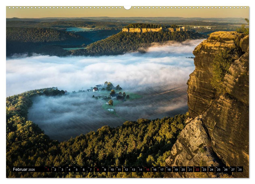 Bilder aus dem Nationalpark Sächsische Schweiz (CALVENDO Premium Wandkalender 2026)