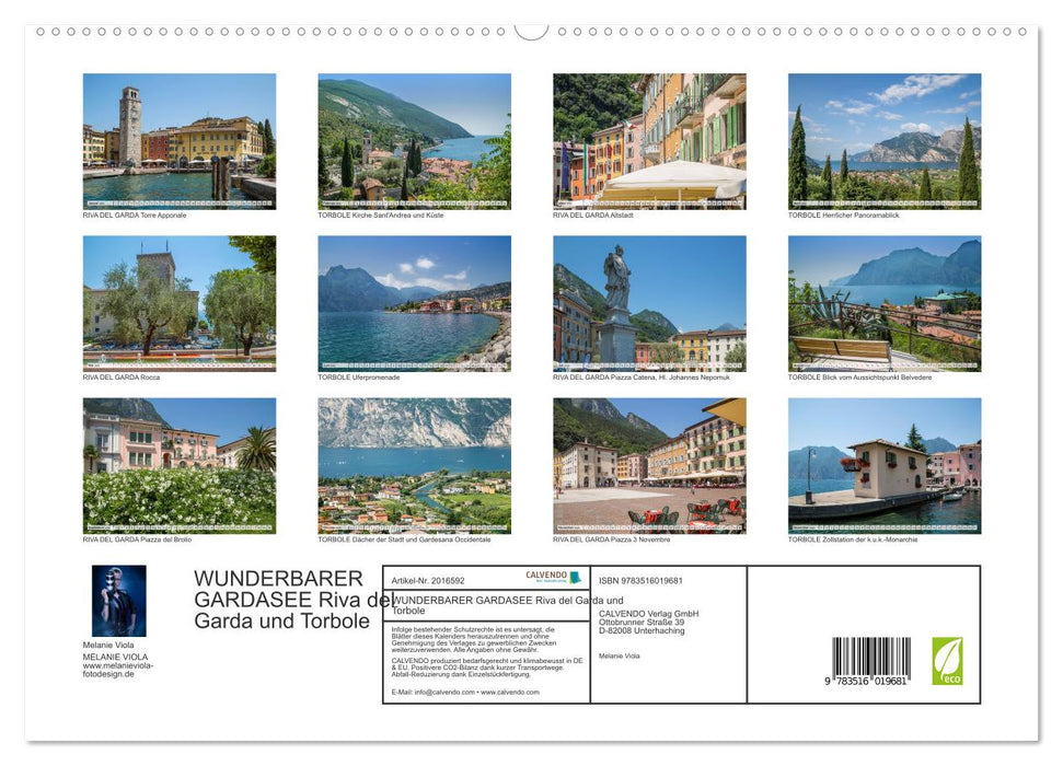 WUNDERBARER GARDASEE Riva del Garda und Torbole (CALVENDO Premium Wandkalender 2026)
