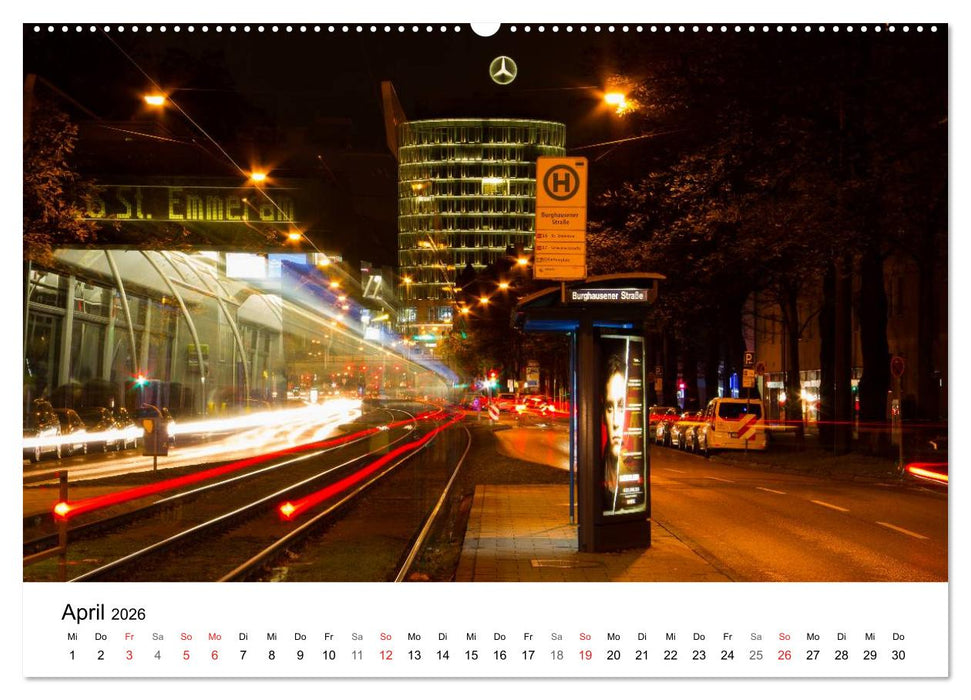 Nachts in München (CALVENDO Wandkalender 2026)