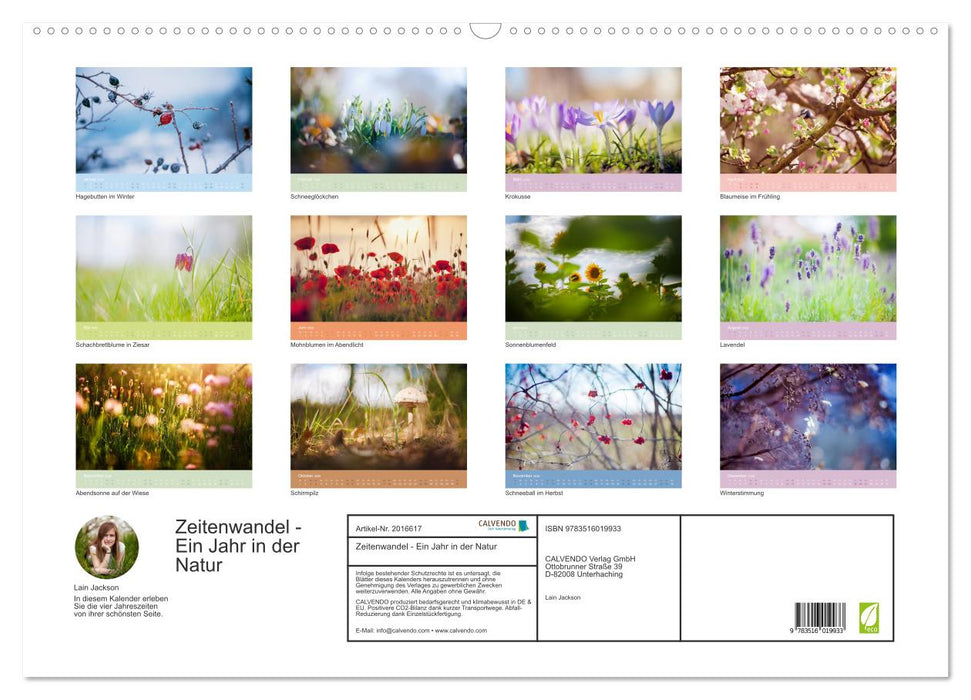 Zeitenwandel - Ein Jahr in der Natur (CALVENDO Wandkalender 2026)