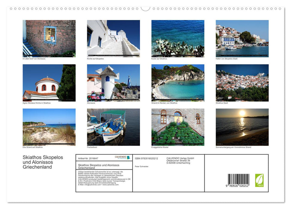 Skiathos Skopelos und Alonissos Griechenland (CALVENDO Premium Wandkalender 2026)