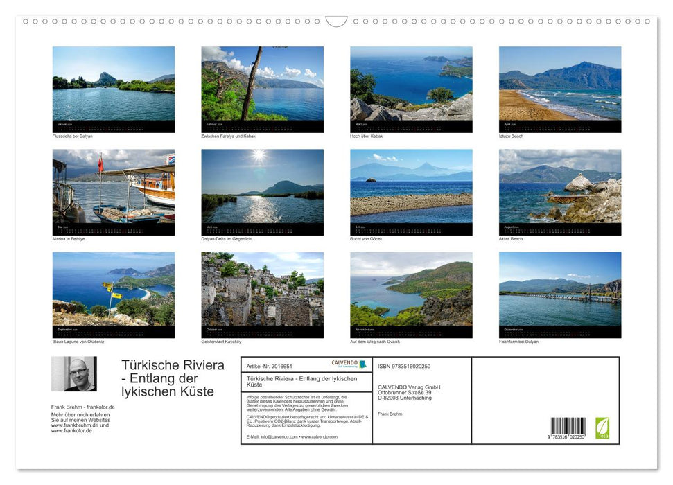 Türkische Riviera - Entlang der lykischen Küste (CALVENDO Wandkalender 2026)
