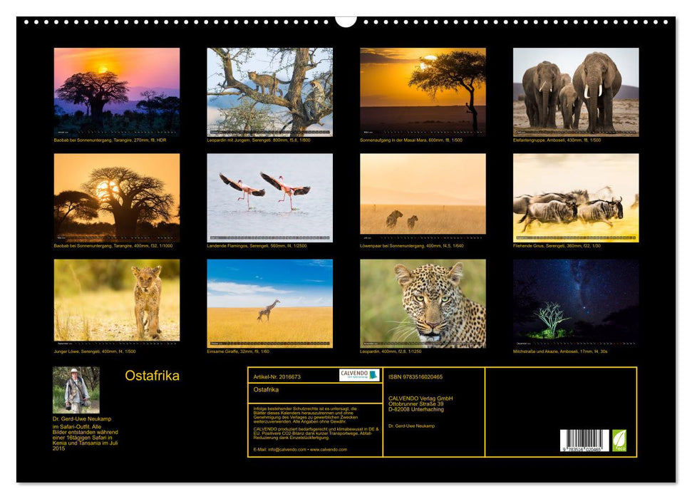 Ostafrika (CALVENDO Wandkalender 2026)