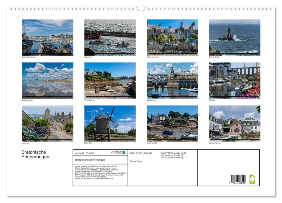Bretonische Erinnerungen (CALVENDO Wandkalender 2026)