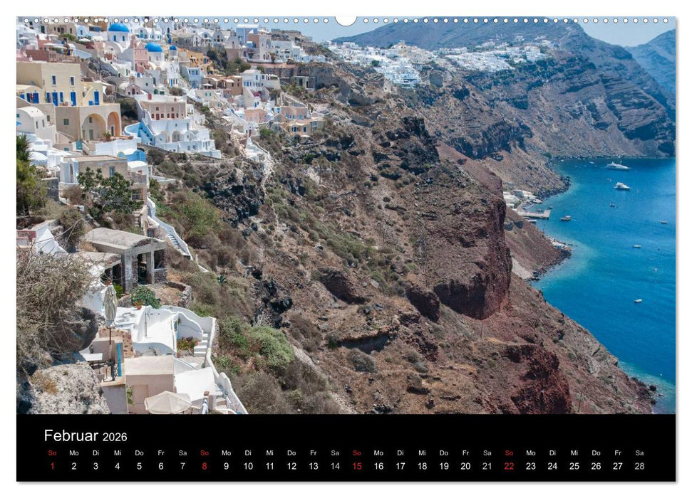 Zauberhaftes Santorin (CALVENDO Premium Wandkalender 2026)