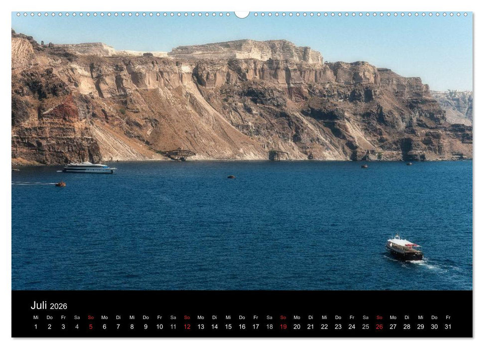 Zauberhaftes Santorin (CALVENDO Premium Wandkalender 2026)