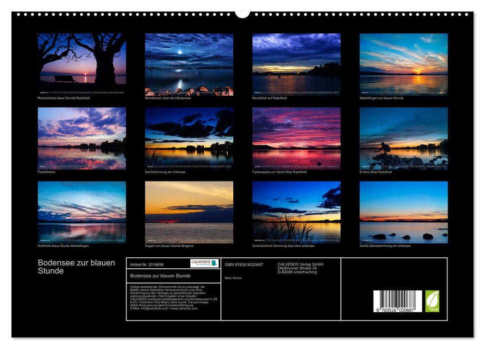 Bodensee zur blauen Stunde (CALVENDO Premium Wandkalender 2026)