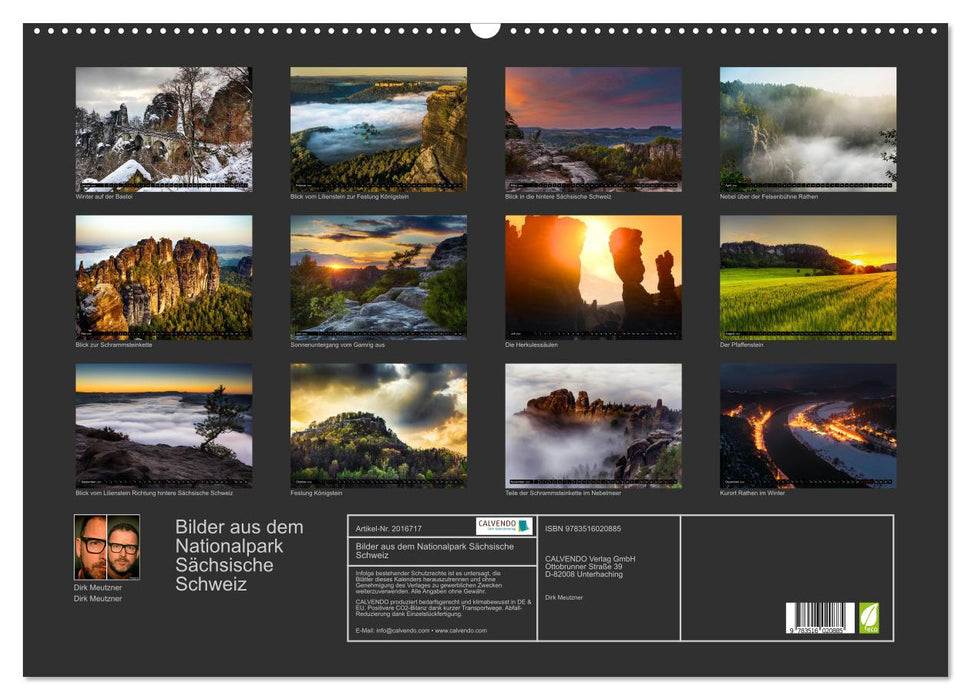 Bilder aus dem Nationalpark Sächsische Schweiz (CALVENDO Wandkalender 2026)