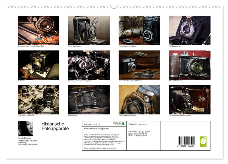 Historische Fotoapparate (CALVENDO Premium Wandkalender 2026)