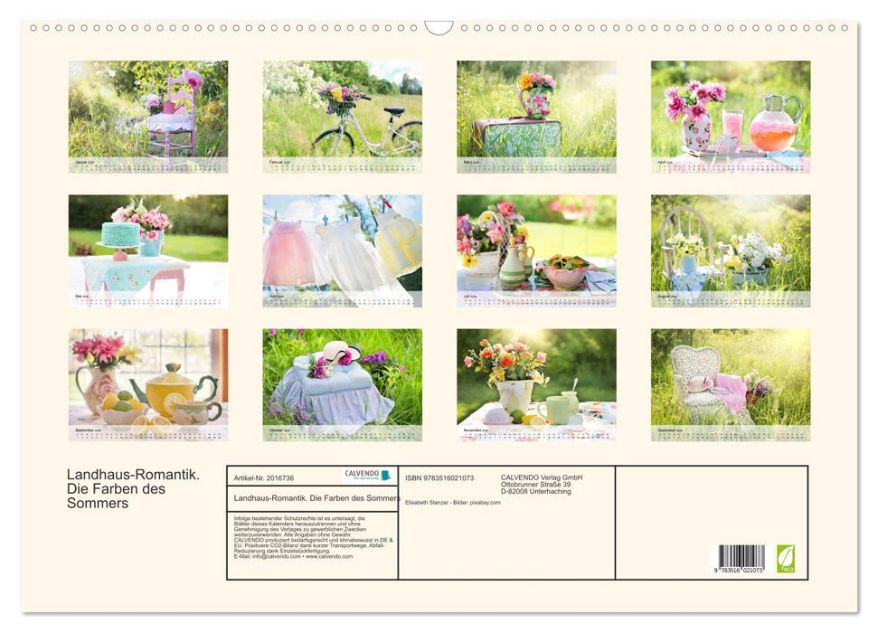 Landhaus-Romantik. Die Farben des Sommers (CALVENDO Wandkalender 2026)
