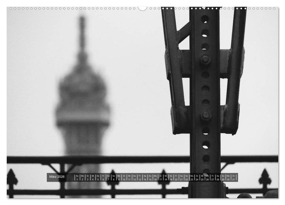 Paris - in schwarz und weiss (CALVENDO Premium Wandkalender 2026)