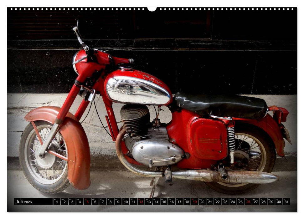 Motorrad-Legenden: JAWA (CALVENDO Premium Wandkalender 2026)