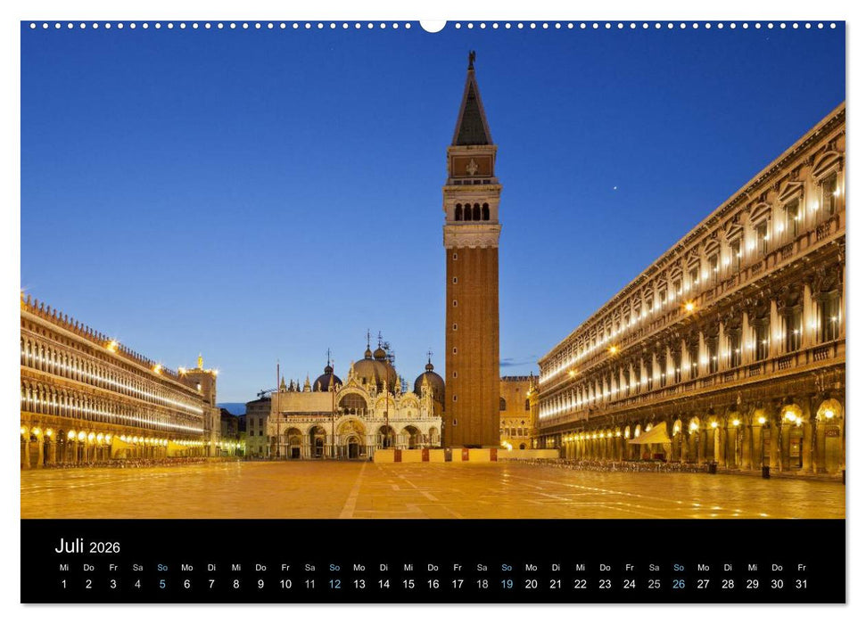 Venedig bei Nacht 2026 (CALVENDO Premium Wandkalender 2026)