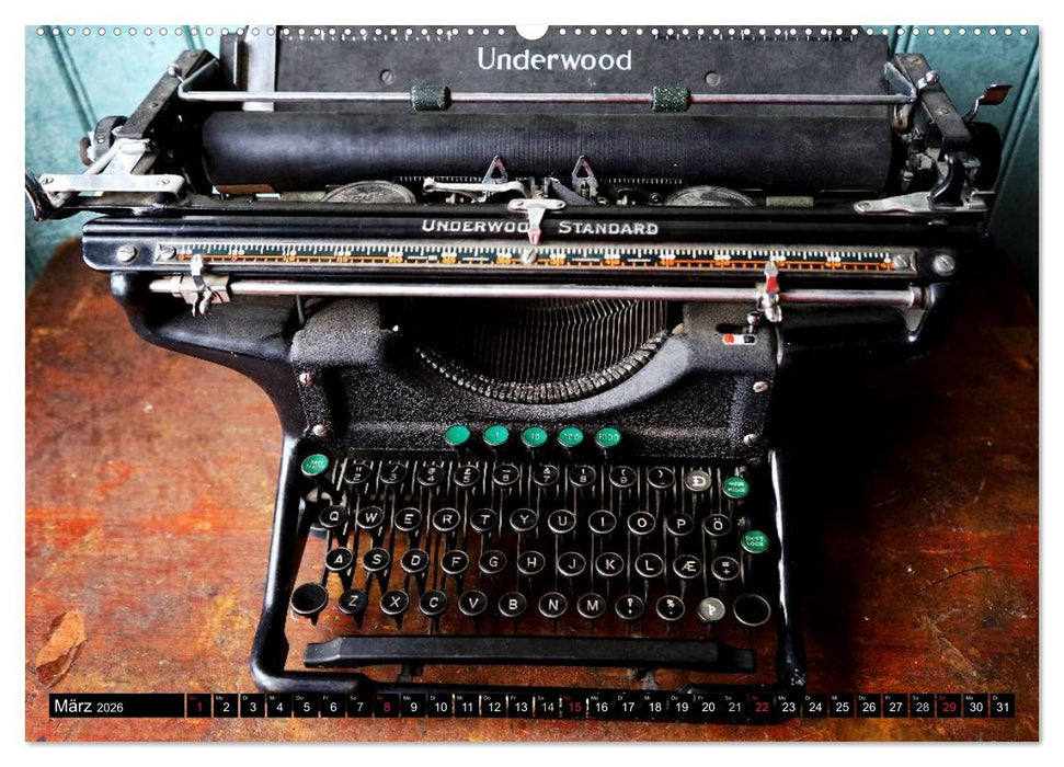 Antike Schreibmaschinen (CALVENDO Wandkalender 2026)