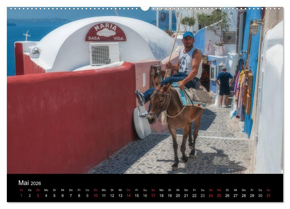 Zauberhaftes Santorin (CALVENDO Wandkalender 2026)