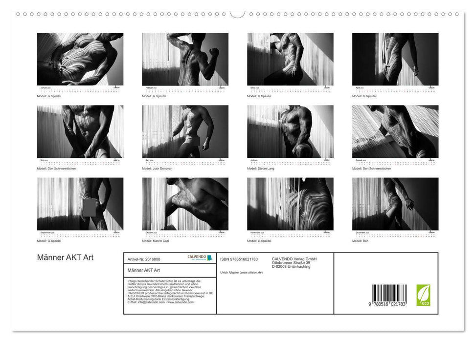 Männer AKT Art (CALVENDO Premium Wandkalender 2026)