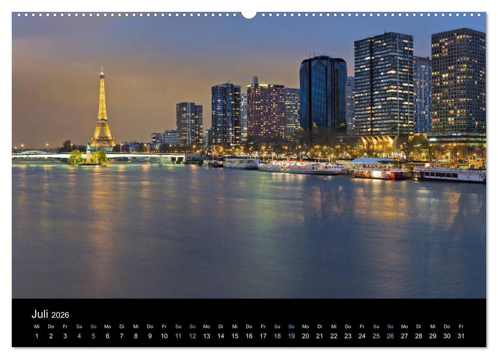 Paris bei Nacht 2026 (CALVENDO Premium Wandkalender 2026)