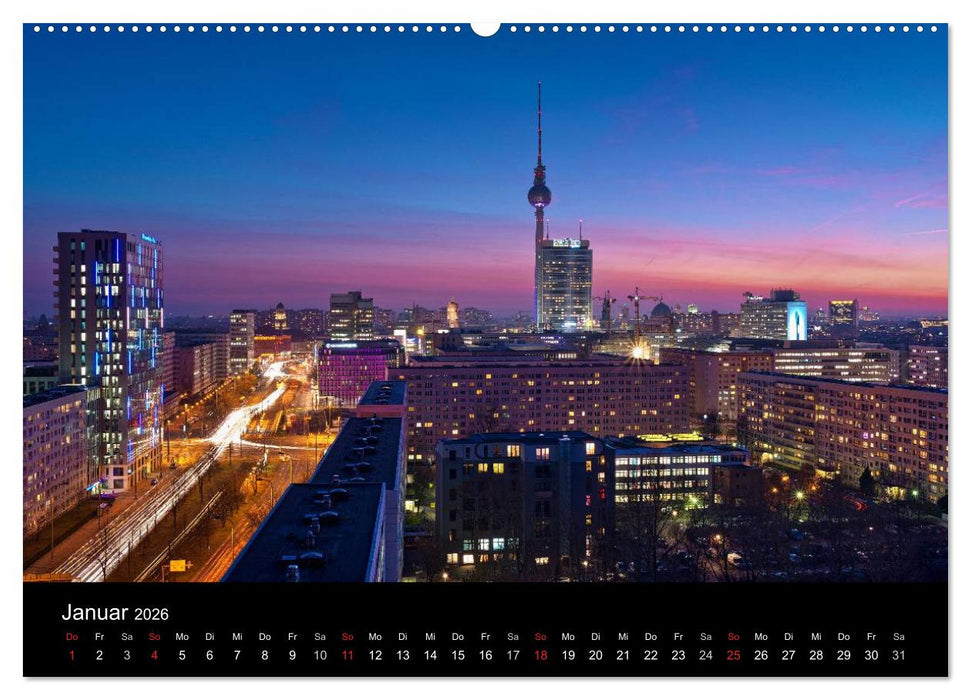 Berlin zwischen Tag und Nacht (CALVENDO Premium Wandkalender 2026)