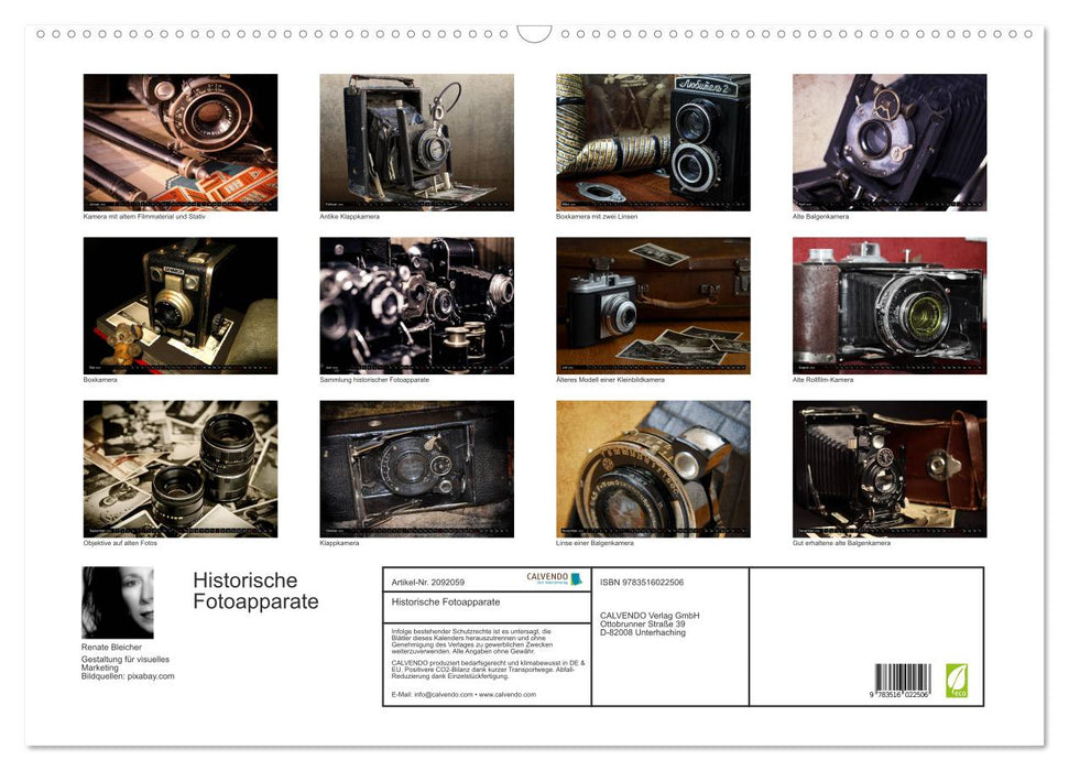 Historische Fotoapparate (CALVENDO Wandkalender 2026)