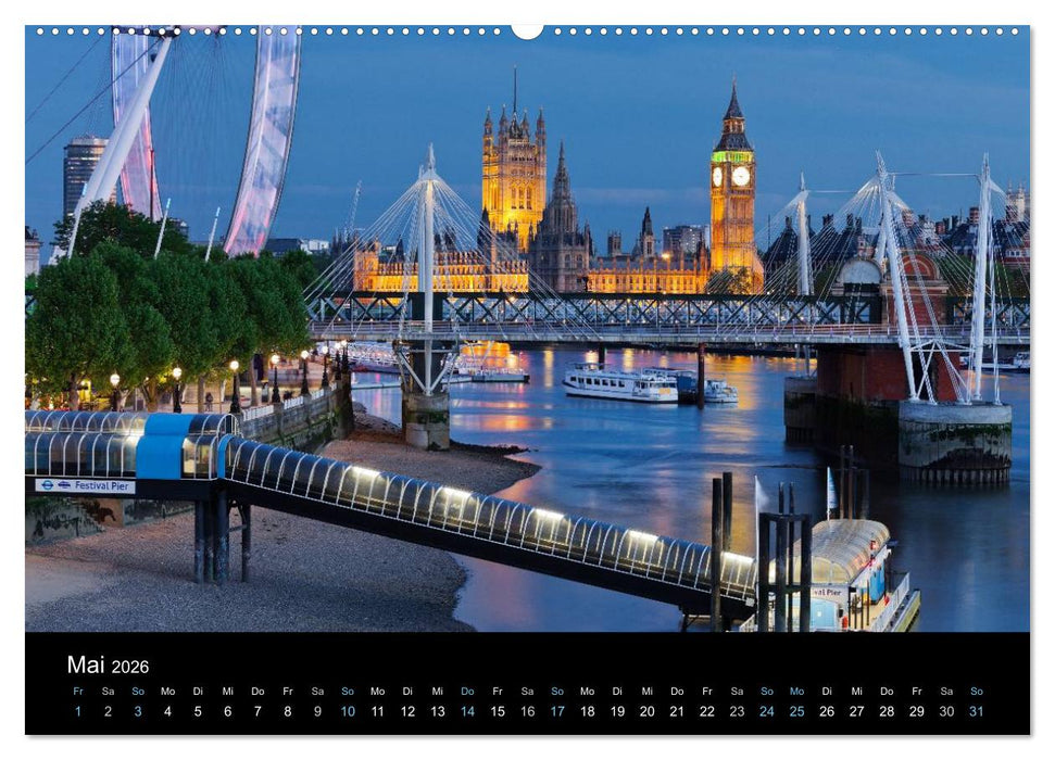 Metropolen zur blauen Stunde 2026 (CALVENDO Wandkalender 2026)