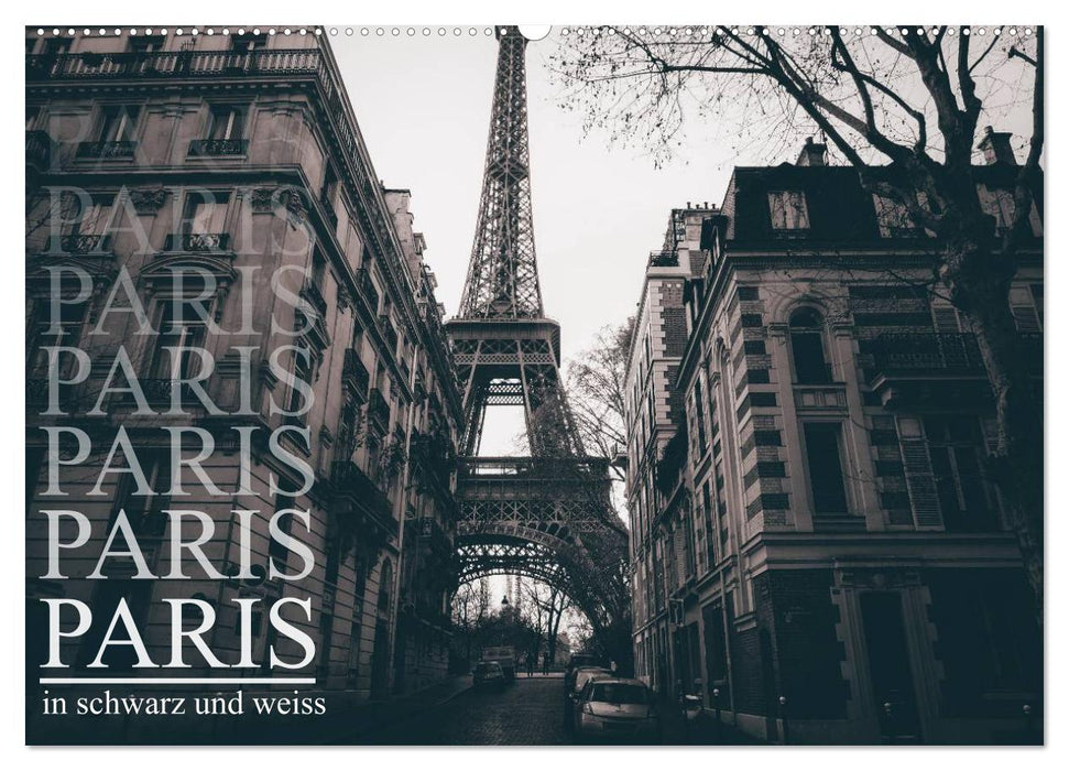 Paris - in schwarz und weiss (CALVENDO Wandkalender 2026)