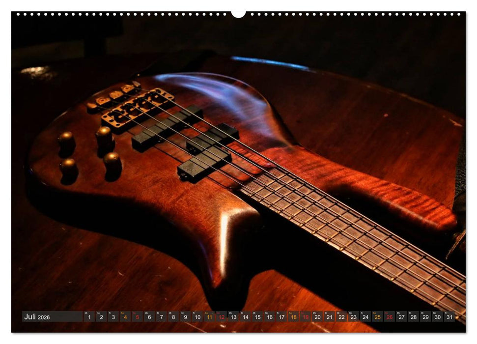 Bassgitarren - einfach cool (CALVENDO Premium Wandkalender 2026)