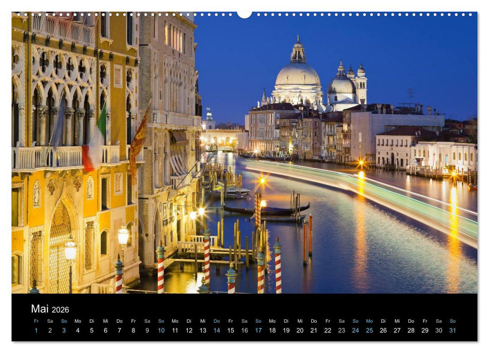 Venedig bei Nacht 2026 (CALVENDO Wandkalender 2026)