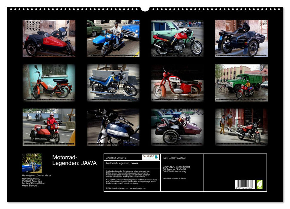 Motorrad-Legenden: JAWA (CALVENDO Wandkalender 2026)
