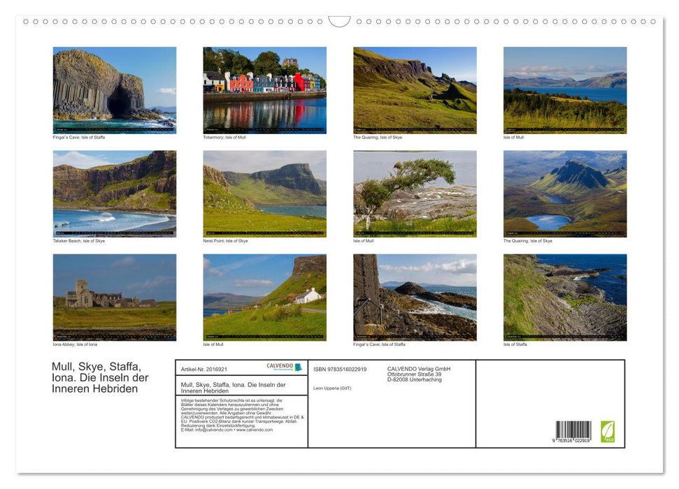 Mull, Skye, Staffa, Iona. Die Inseln der Inneren Hebriden (CALVENDO Wandkalender 2026)